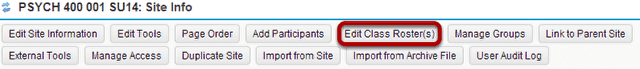 Click Edit Class Rosters.