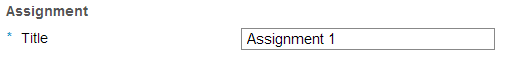 Give your assignment a title.  