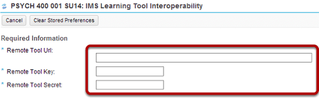 Configure the External Tool settings.