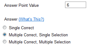 Choose the answer configuration.