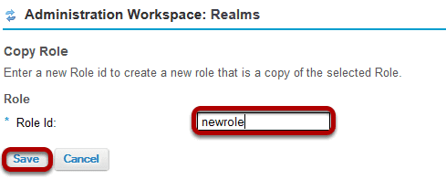 Enter a role id for the new role and Save.