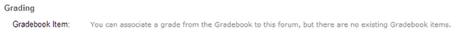 Specify Gradebook item