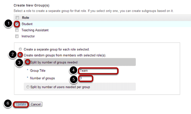 Create random groups by number of groups.