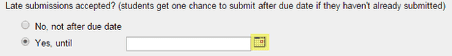 Availability and Submissions: Late handling.