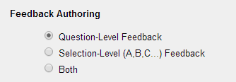 Grading and Feedback: Feedback authoring.