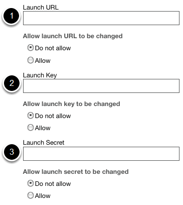 Launch settings