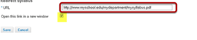 Enter the URL of the webpage location of your syllabus