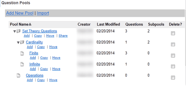 Question Pool Example.